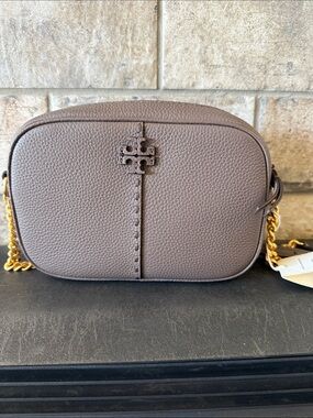 Tory Burch Pebbled Leather McGraw Camera Bag Crossbody
